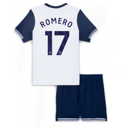 Fotballdrakt Barn Tottenham Hotspur Cristian Romero #17 Hjemmedraktsett 2024-25 Kortermet (+ Korte bukser)